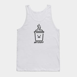 Hot Stuff Coffee Tea Cartoon Funny Tank Top